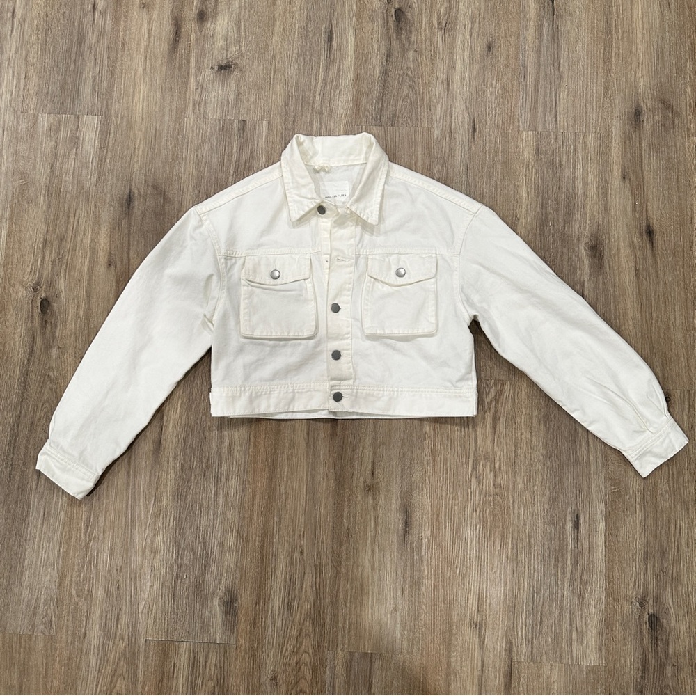 Avec Les Filles Cream Denim Jacket